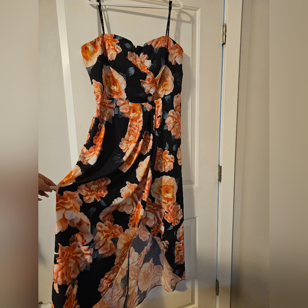 CityChic Formal Strapless Tulip Dress in Floral Print - Size M (18US)